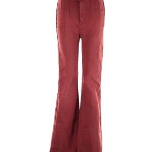 Free People Red Flare & Wide Leg Jeans